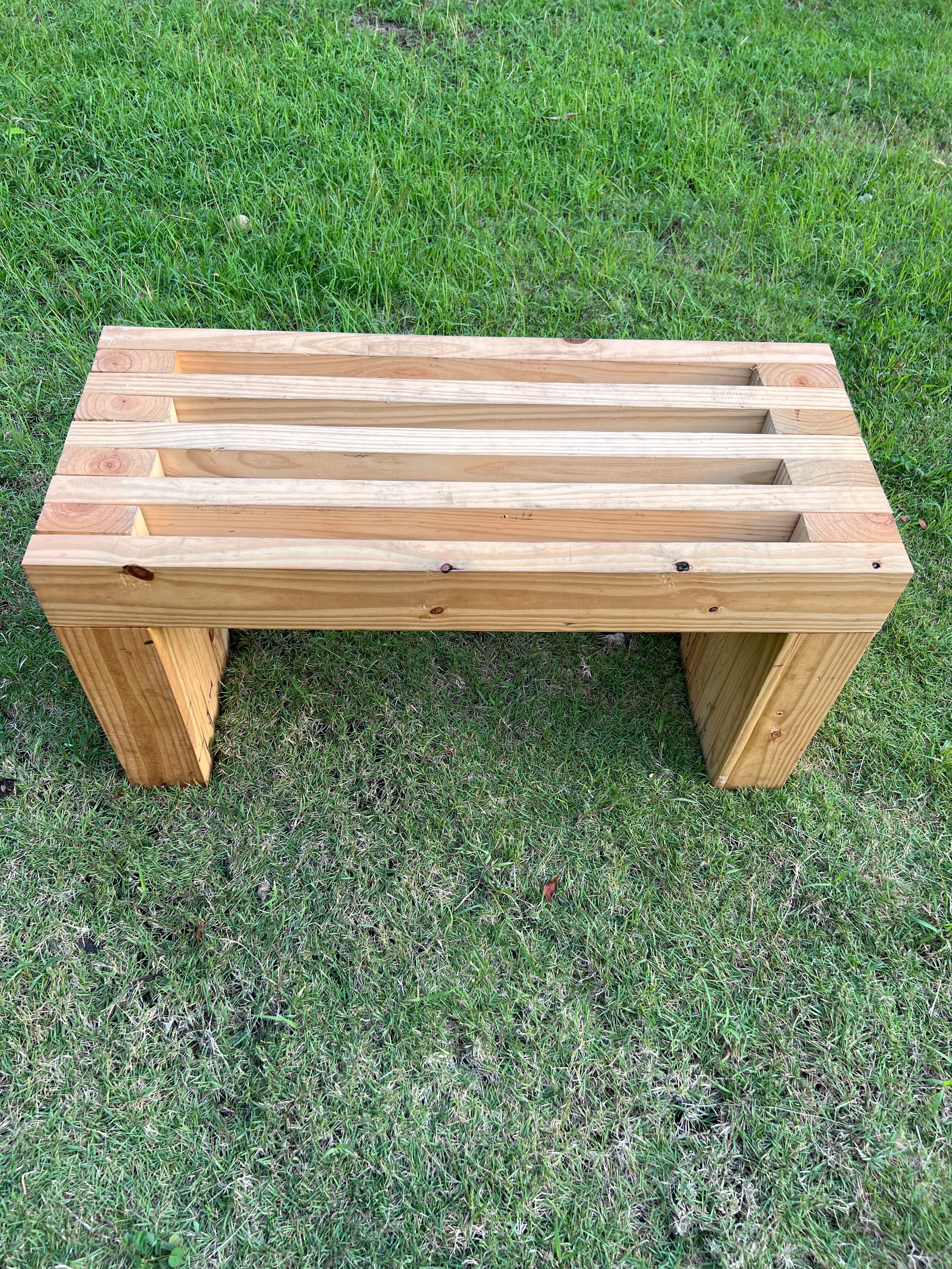 Handmade Customizable Solid Pine Harmony Bench