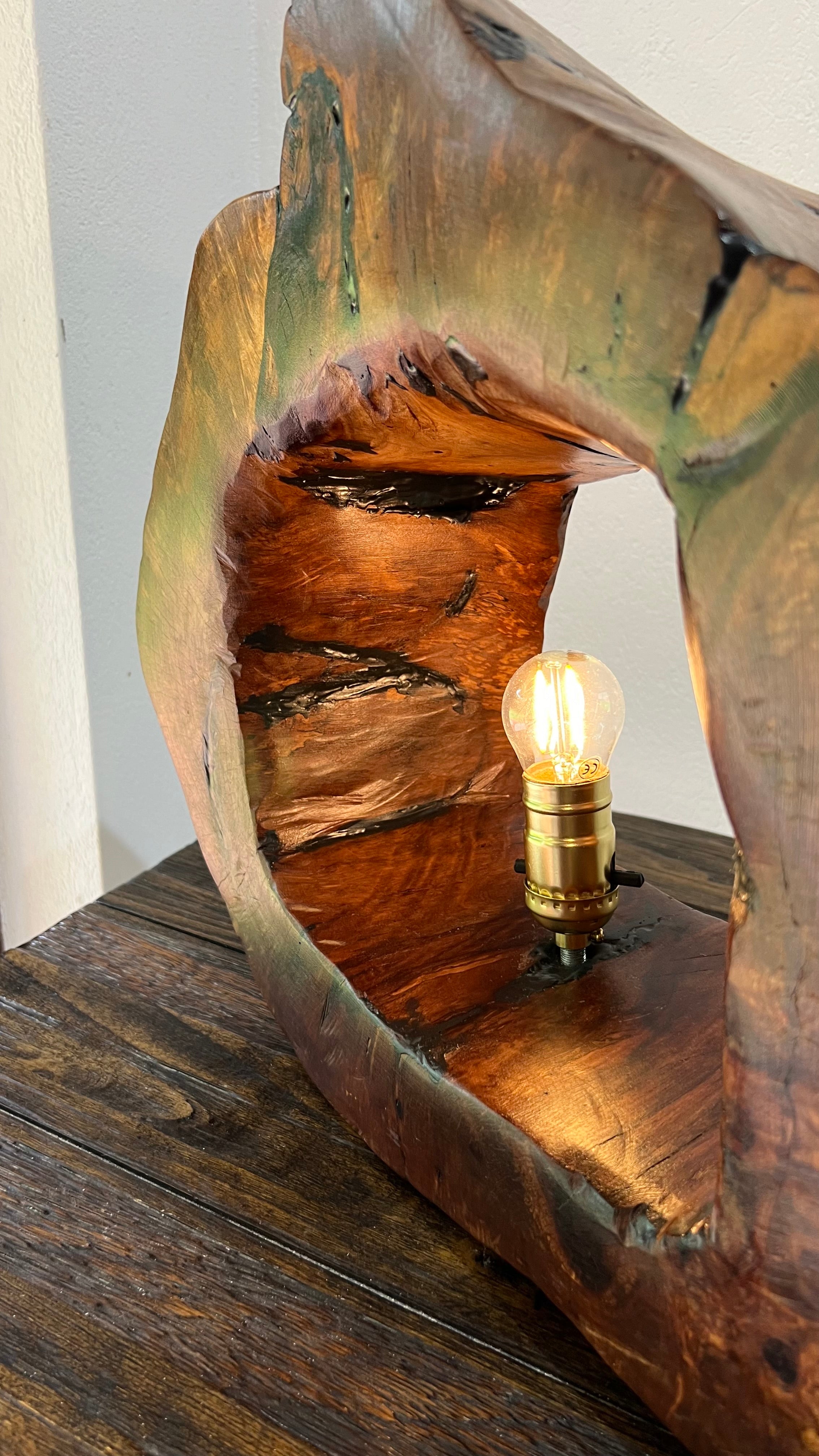 Handmade Casuarina & Epoxy Table Lamp
