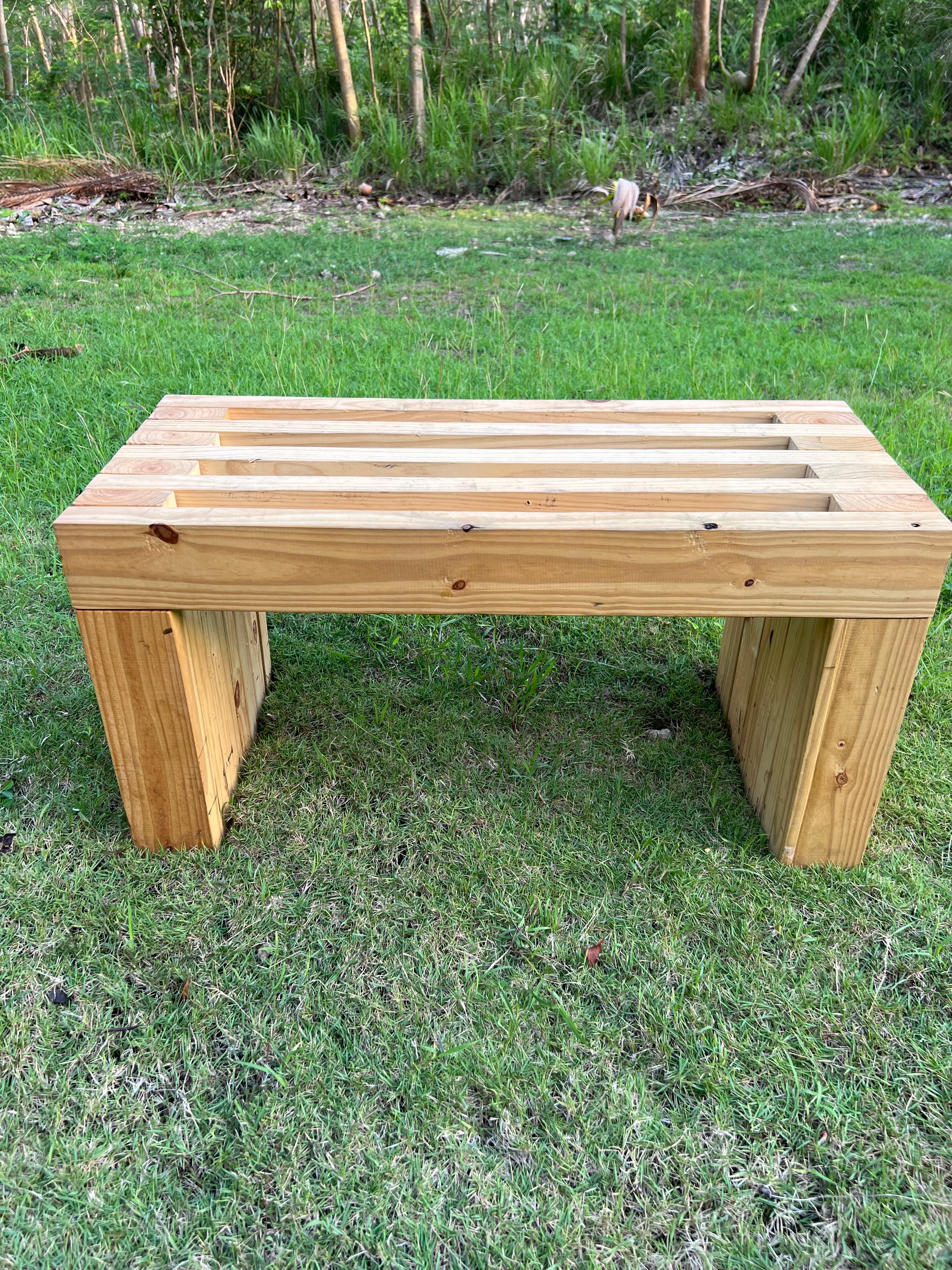 Handmade Customizable Solid Pine Harmony Bench