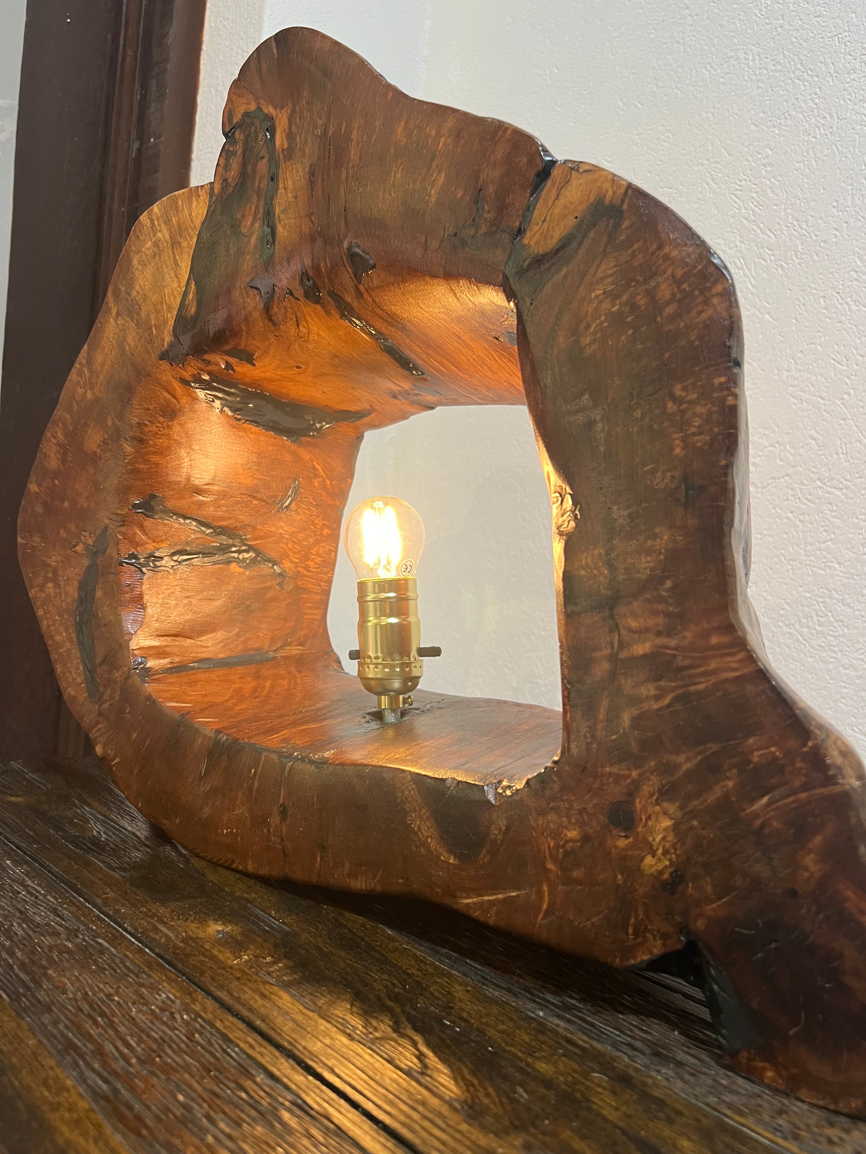 Handmade Casuarina & Epoxy Table Lamp