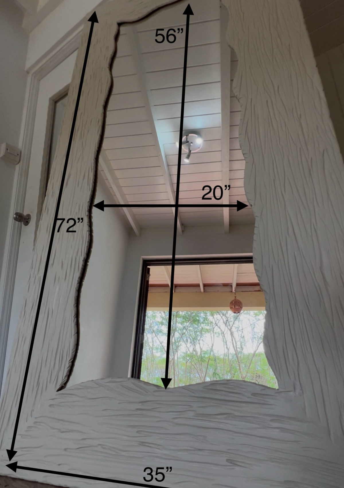 Handmade Textured Standing Mirror