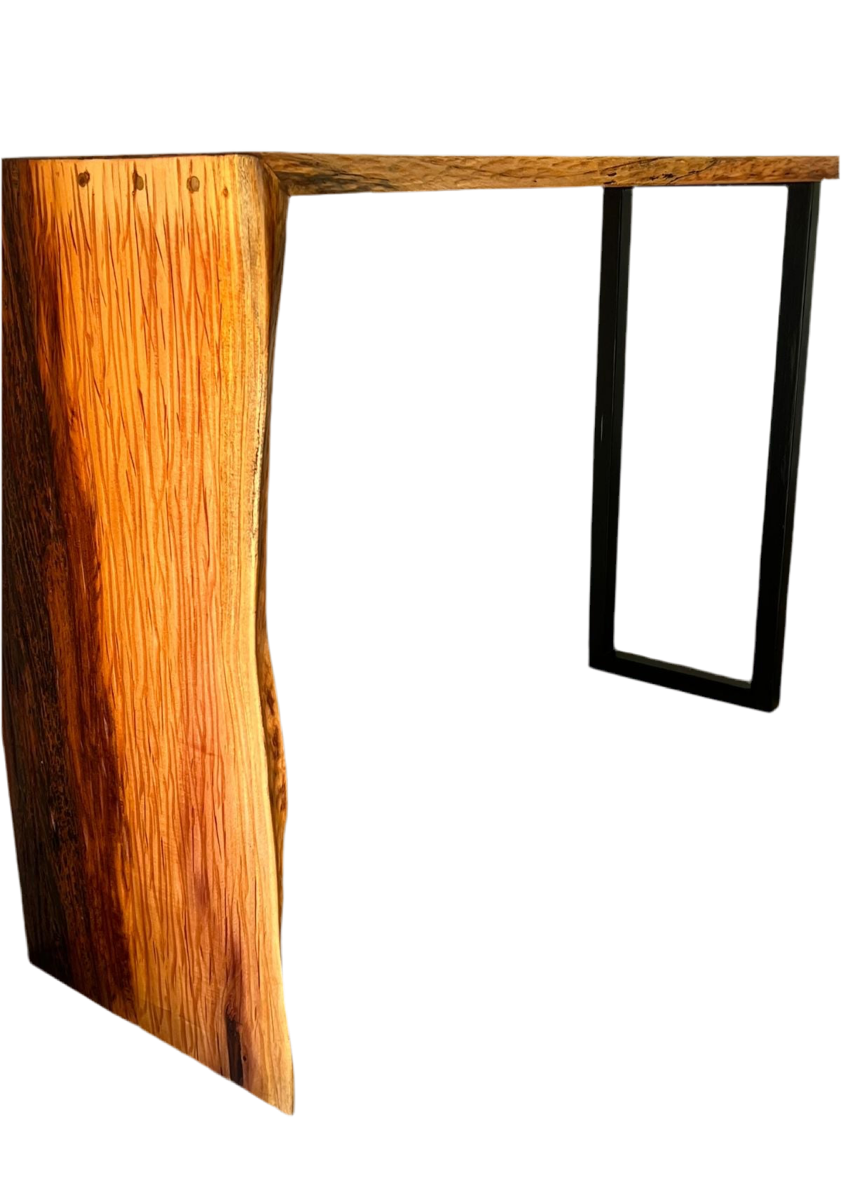 Handmade Distressed Mahogany Waterfall Console |Desk