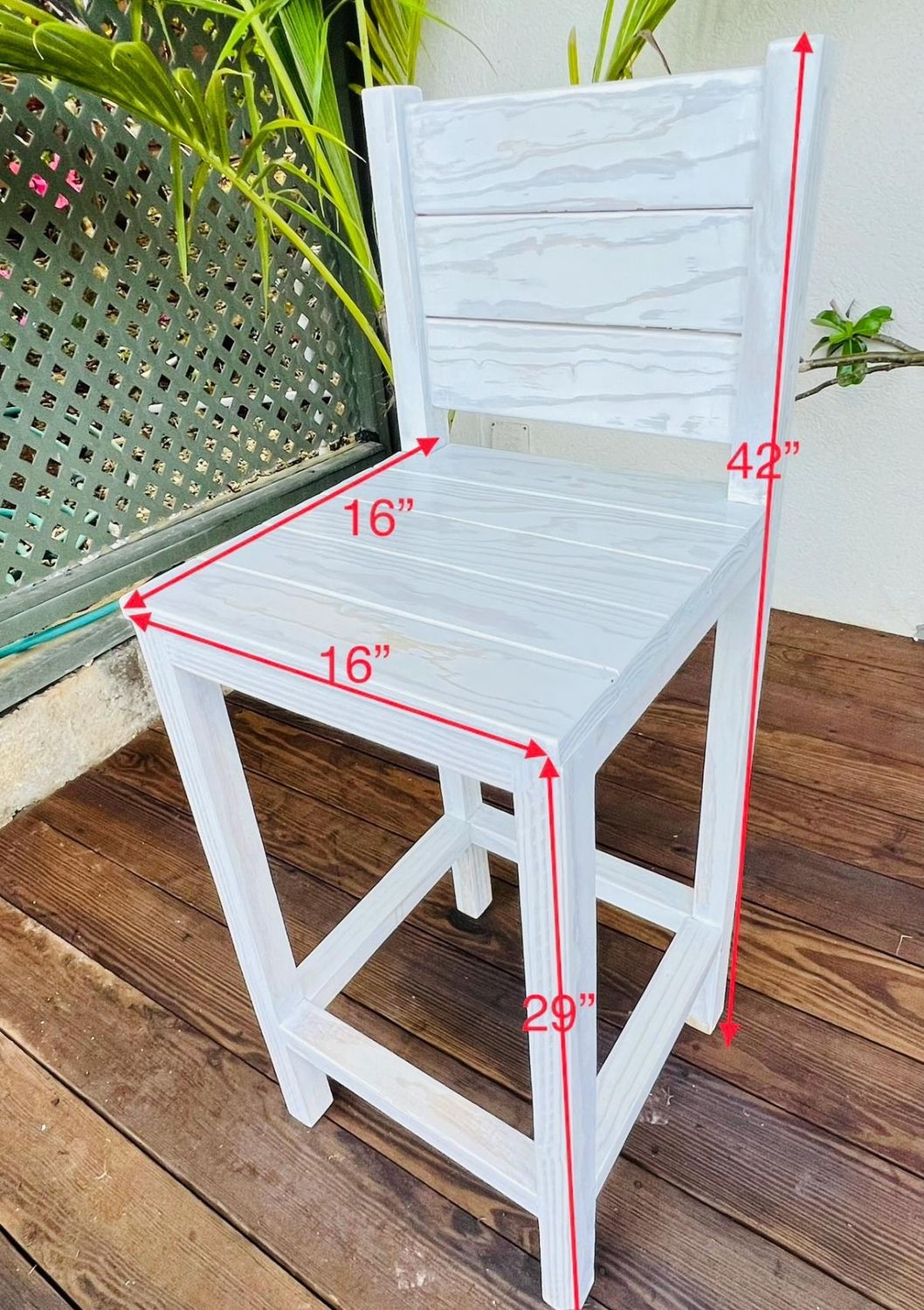 Handmade Outdoor Counter Bar Stool