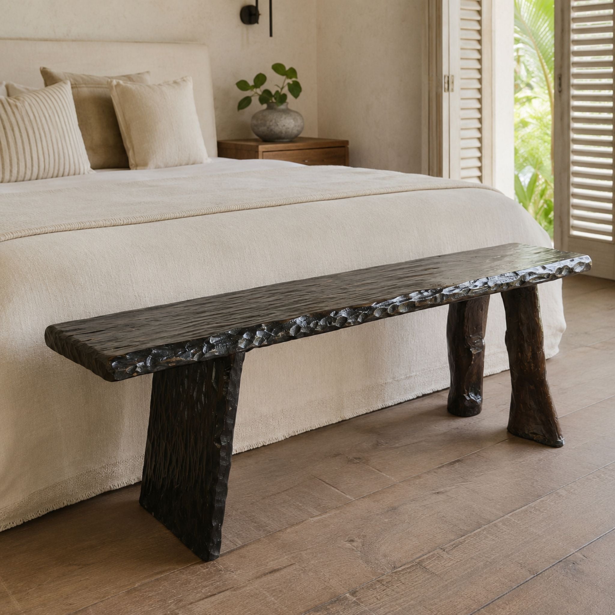 Ebony Textured Casuarina Bench
