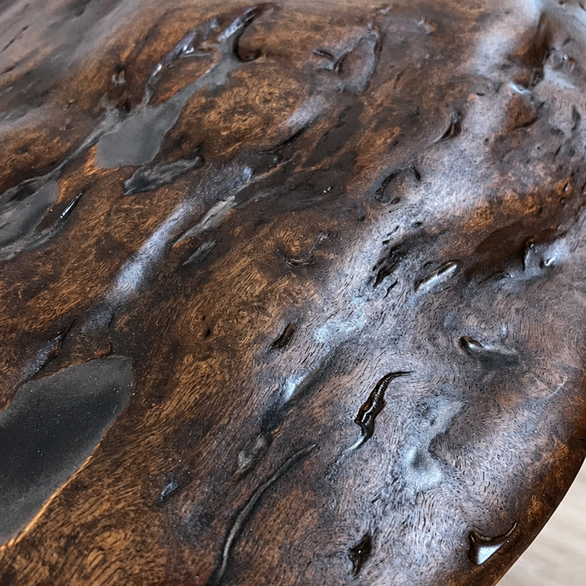 Haven | Live Edge Burl Mahogany Console Table