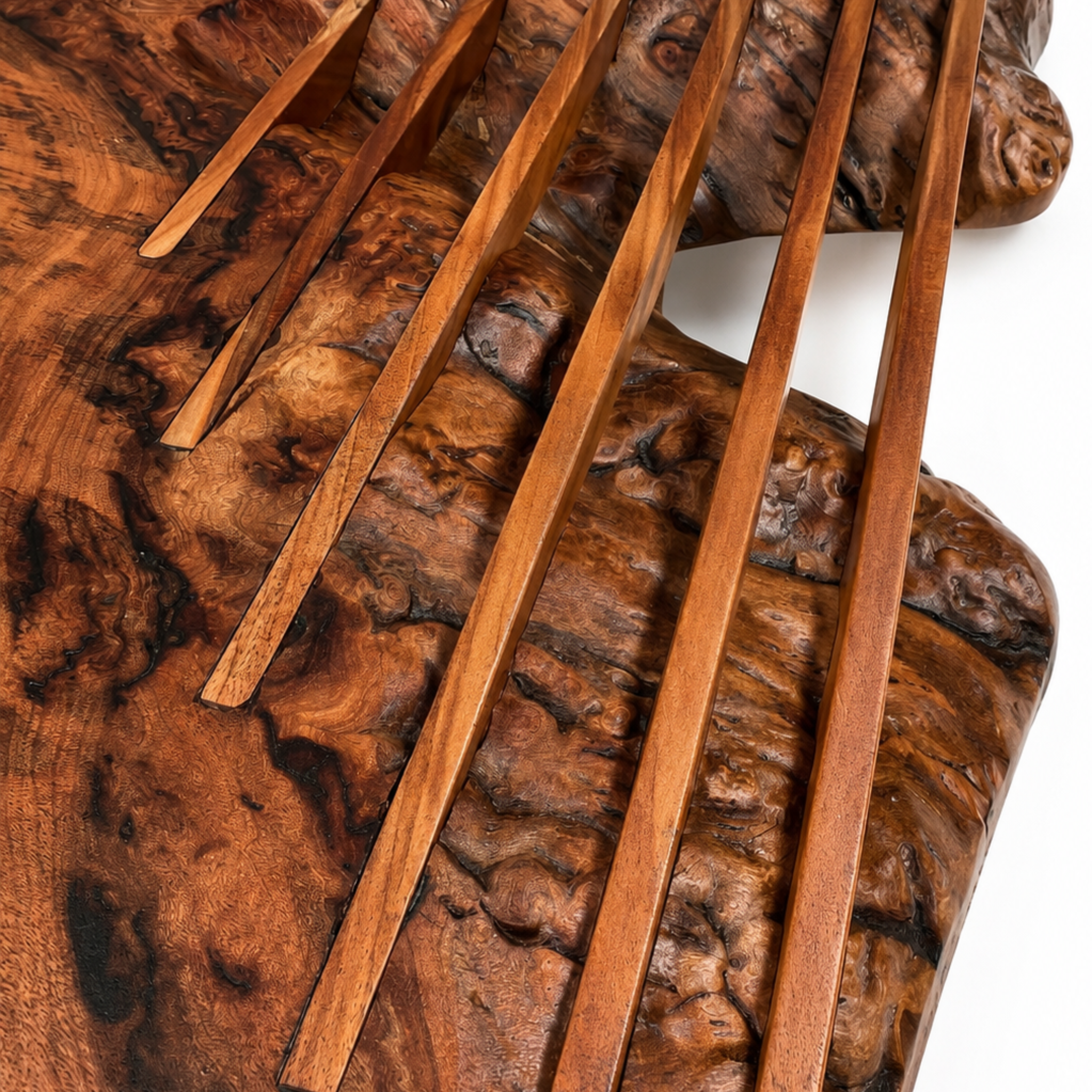 Commune | Cathedral Grain Burl Mahogany Dining Table