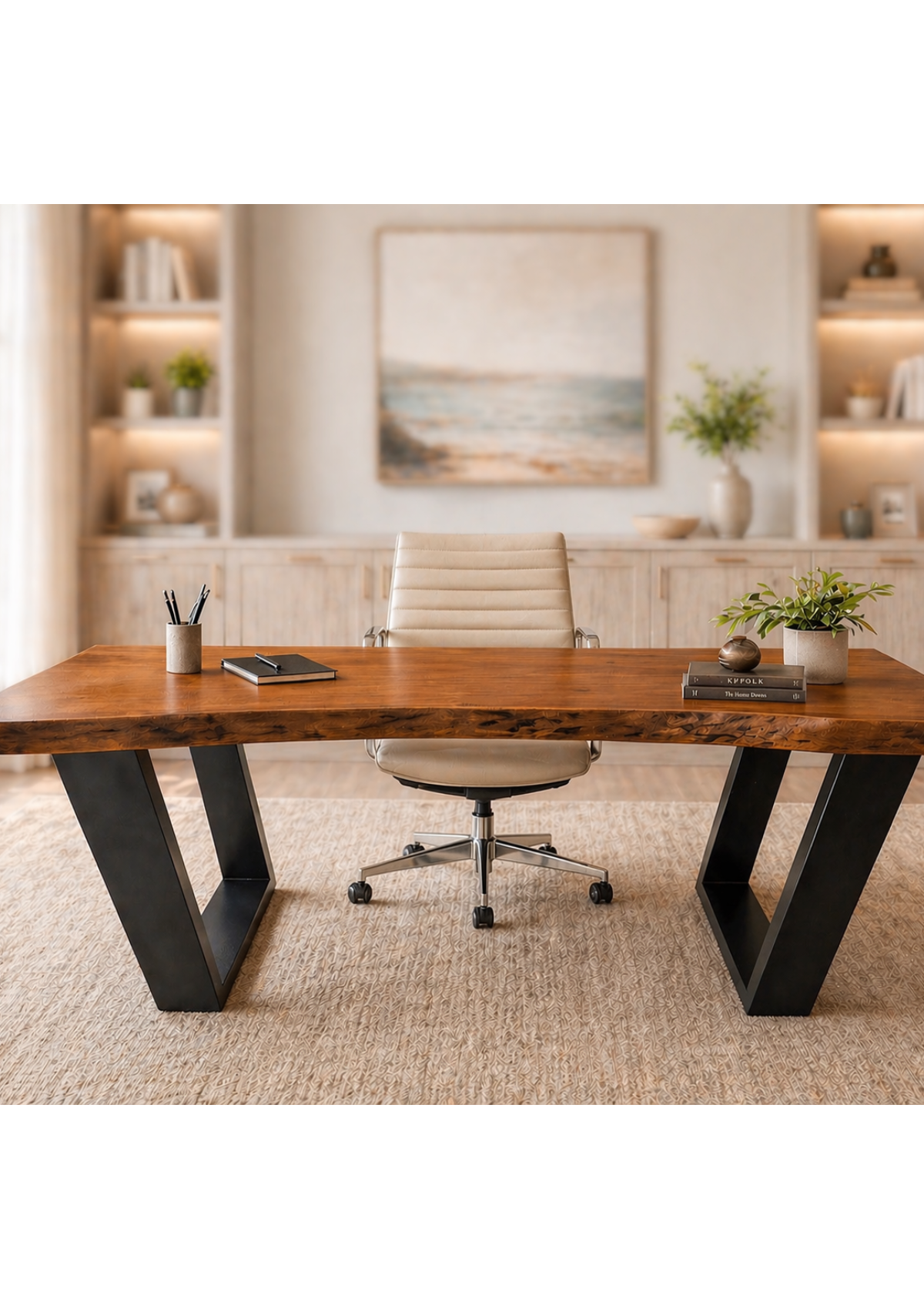 Live‑Edge Mahogany Desk