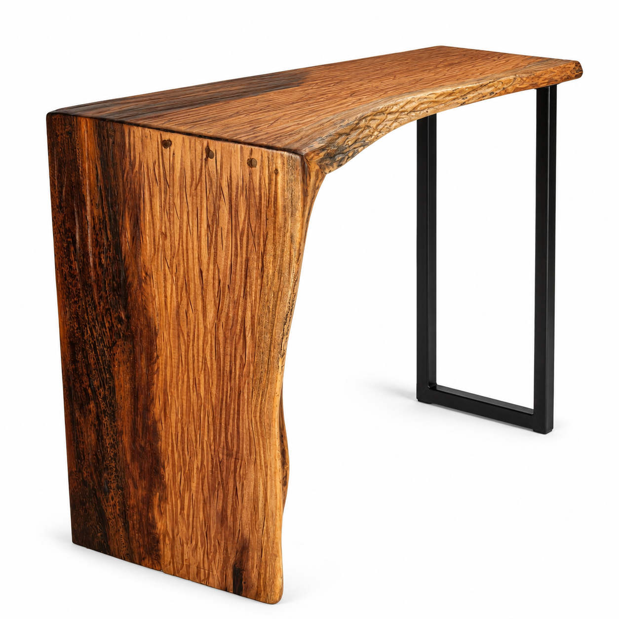 Sculptural Live-Edge Console Table