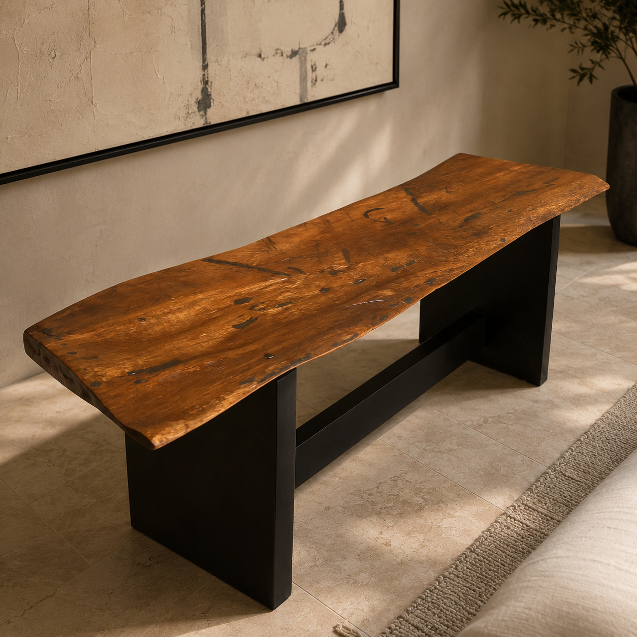 Live-Edge Casuarina Bench