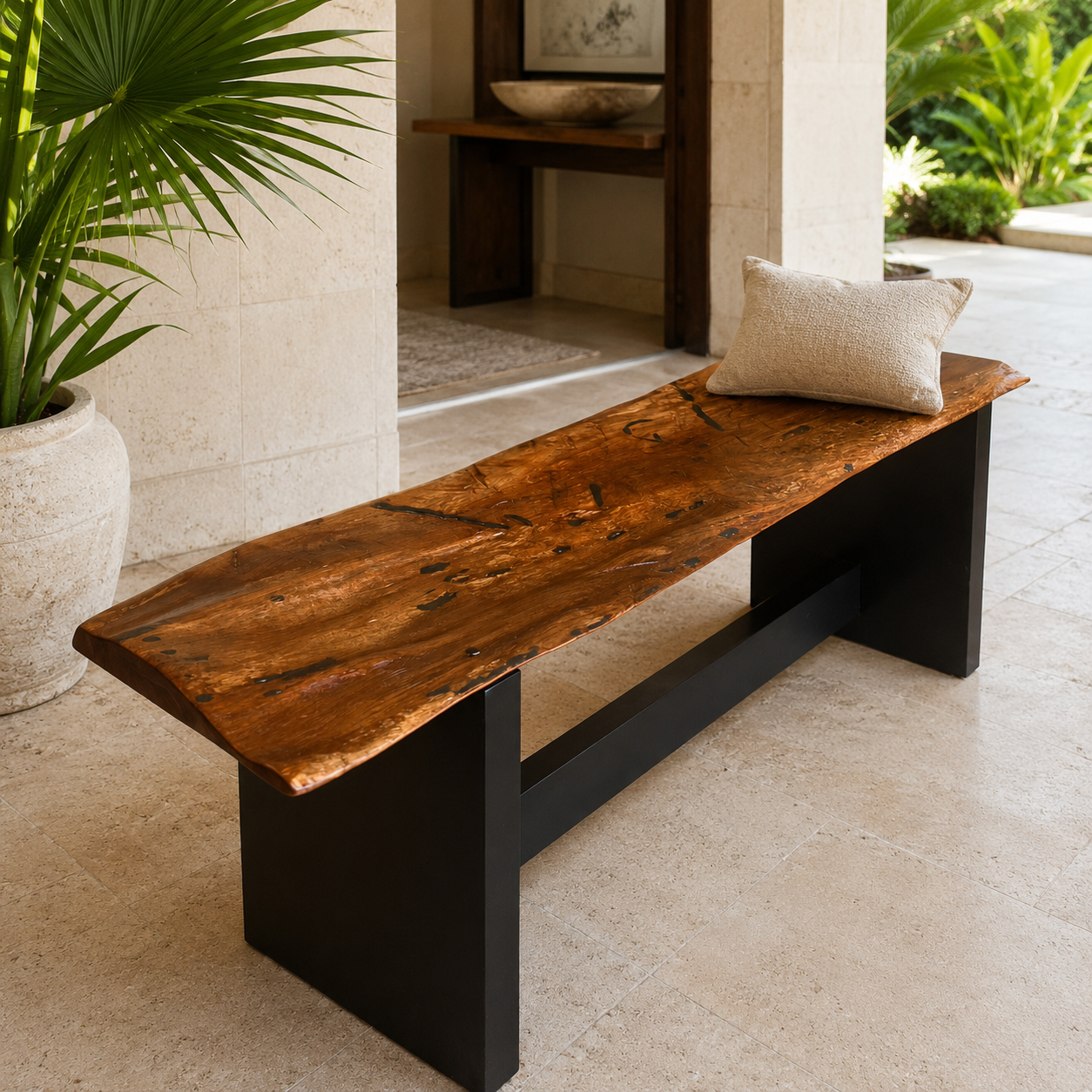 Live-Edge Casuarina Bench