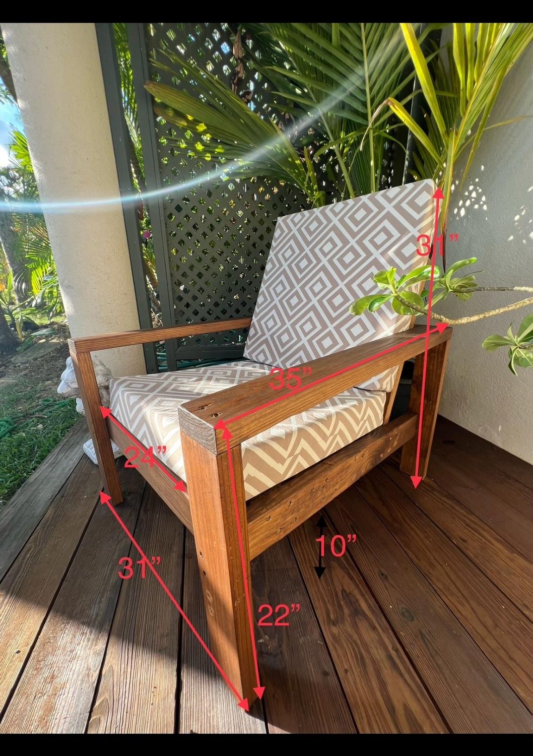 Handmade Modern Outdoor Lounge Chair