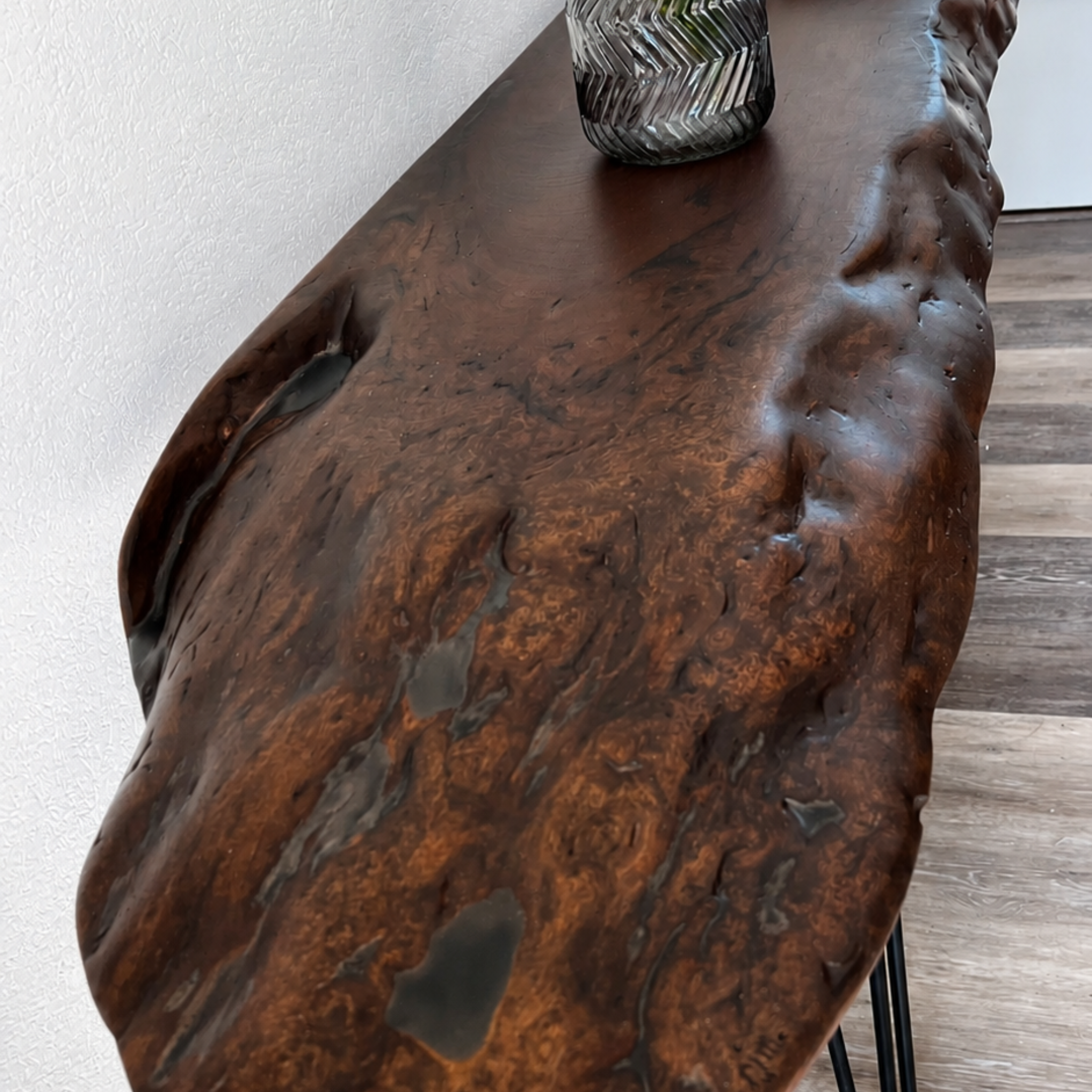 Haven | Live Edge Burl Mahogany Console Table