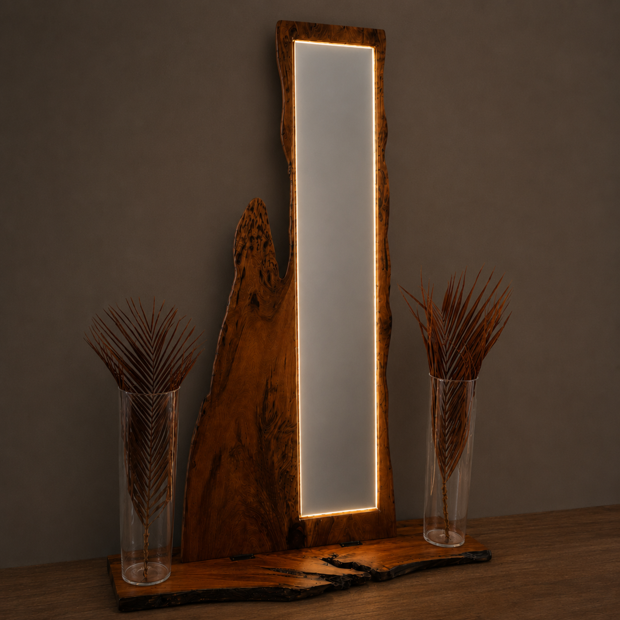 Beloved - Handcrafted Sculptural Standing Lighted Mirror