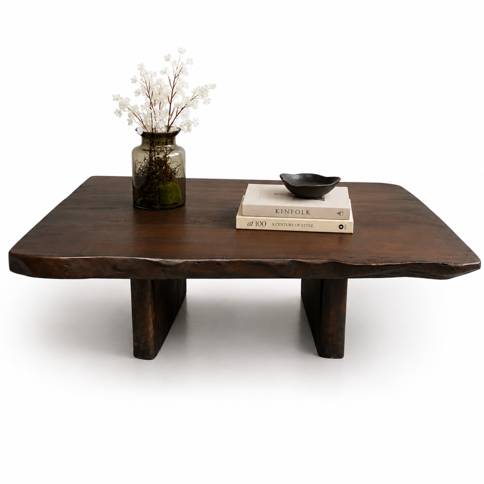 Grace Live Edge Mahogany & Resin Coffee Table