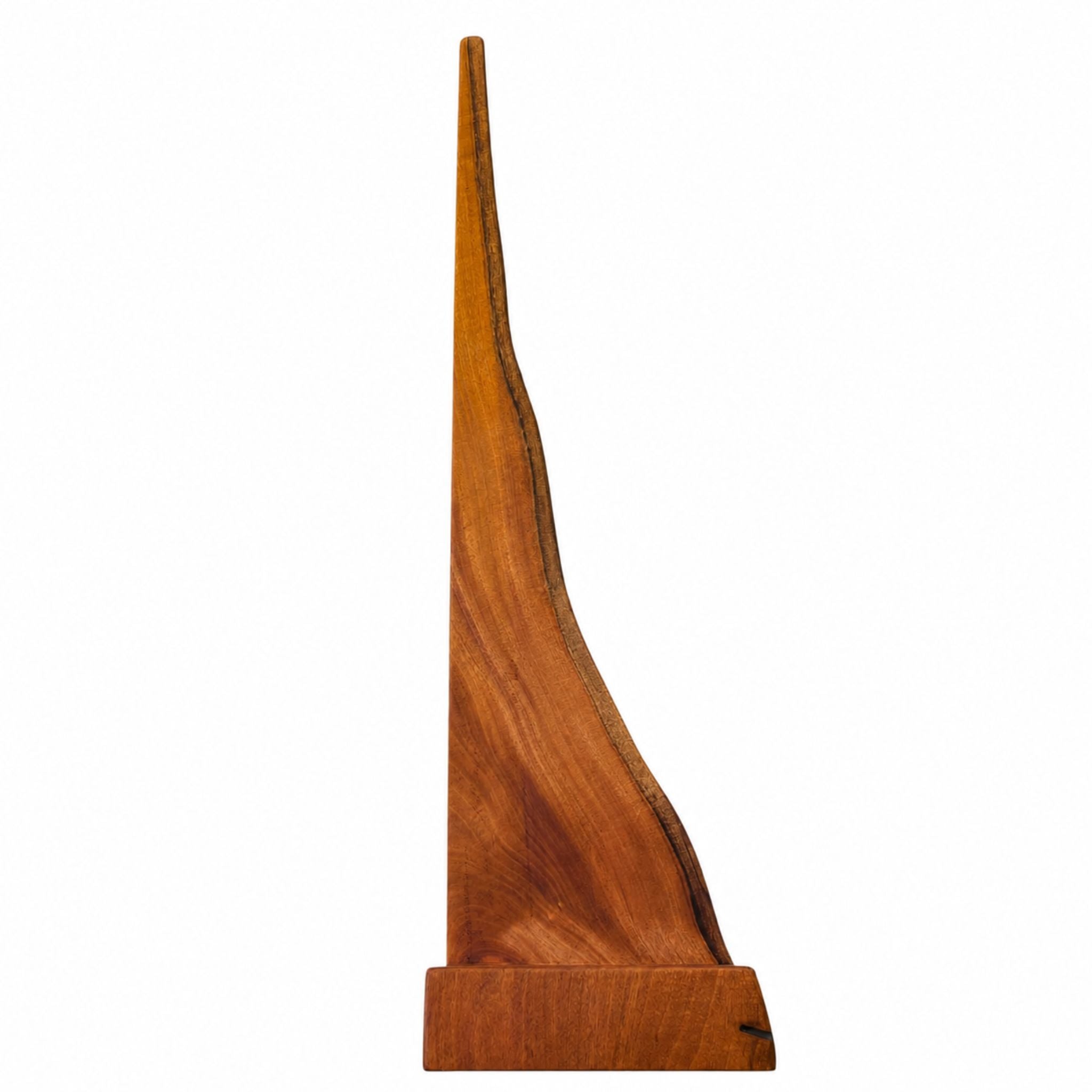 Sculptural Mahogany Floor Lamp