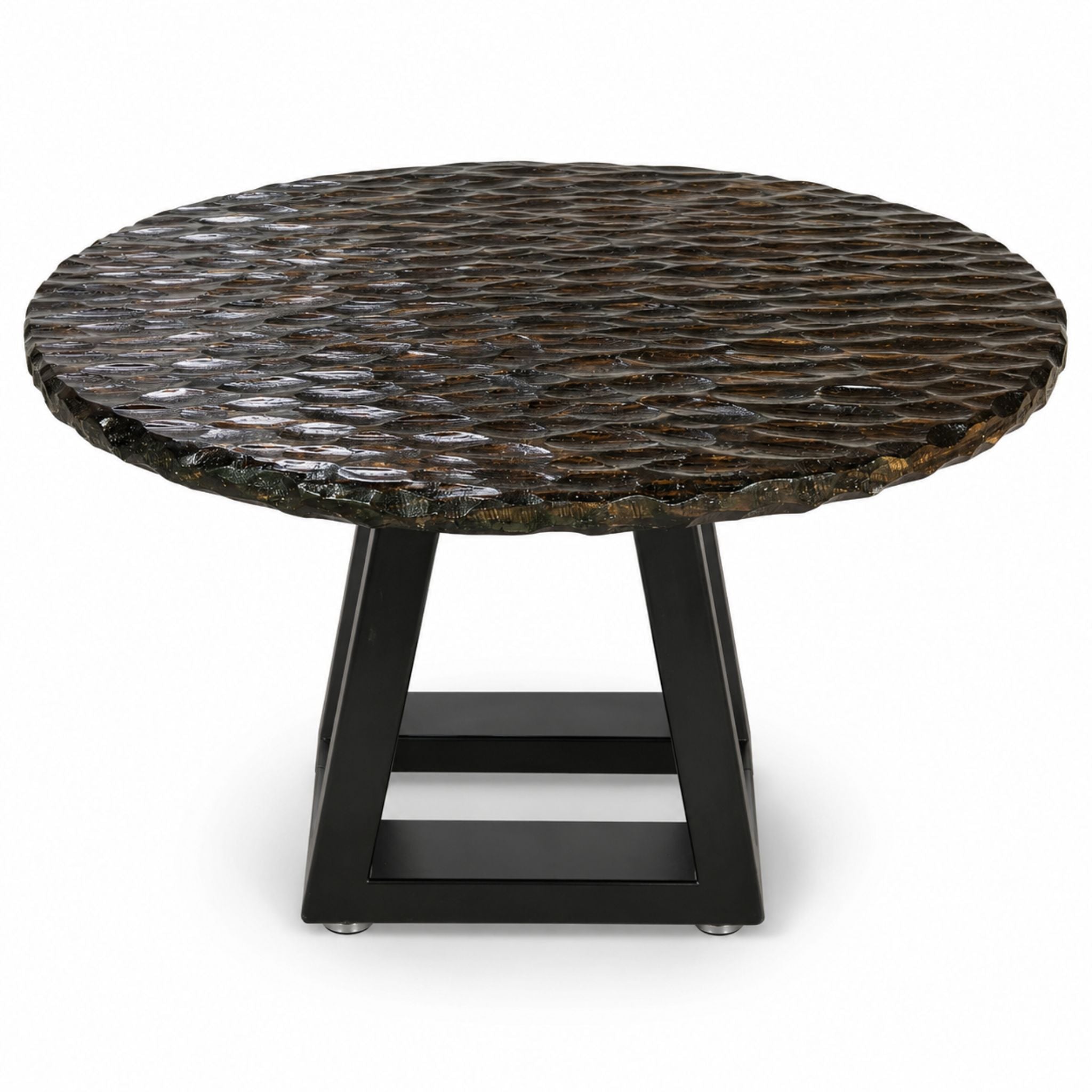 Textured Round Coffee Table